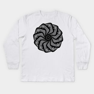 Line Art Design Kids Long Sleeve T-Shirt